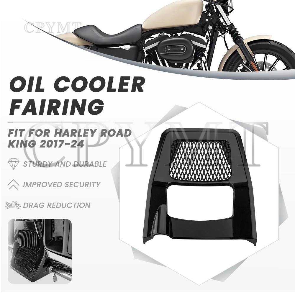 

Front Spoilers Glossy Radiator Motorcycle Fairing Chin Cover Fit For Harley Road King Electra Street Glide FLHR FLTRX 17-2024