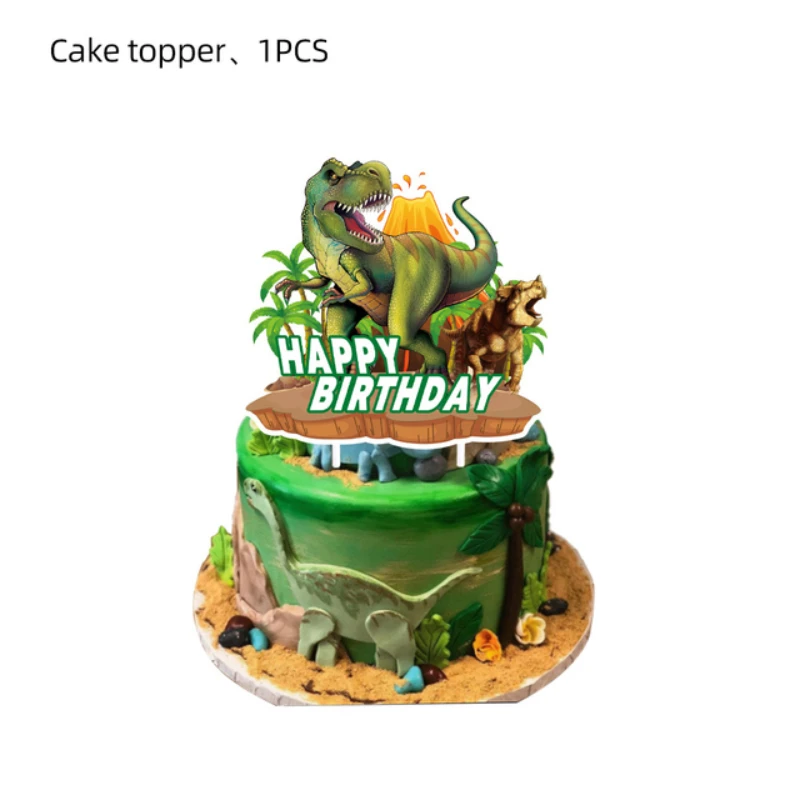 Jurassic World Dinosaur Theme Louças descartáveis, Selva, Safari, Wild Roar, Boy, Happy Birthday Party Decoration