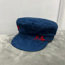 New arrival in spring handmade newsboy hat for women short brim navy hat