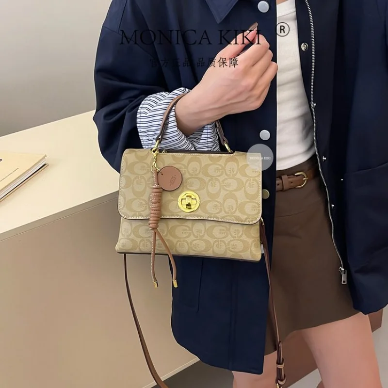 

Роскошная женская сумка через плечо из кожи с точечным узором и модным пригородным дизайном ​