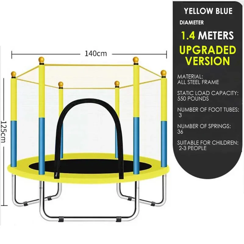 Household Kids Trampoline Gymnastic Trampoline With Safety Net For Indoor Playground for Home Use