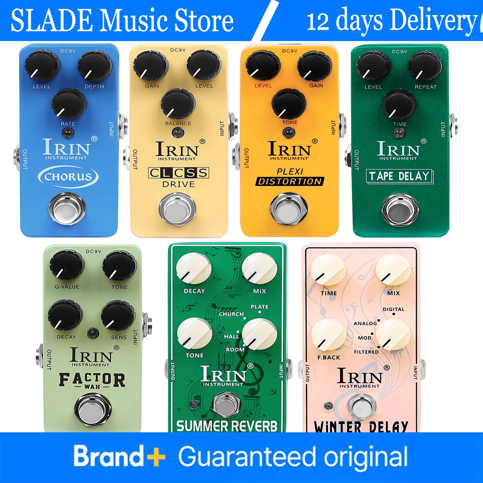 

Electric Guitar Effects Pedal SUMMER REVERB / WINTER DELAY Effect Professional Guitar Pedal Electric Guitar Mini Accessories
