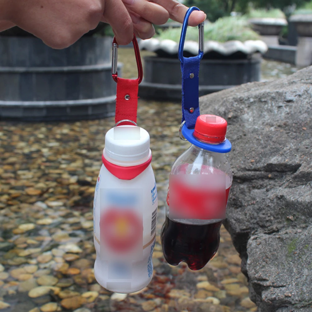 

6pcs Water Bottle Clip Buckle Portable Scratch-Resistant Holder For Hiking Camping Travel Bicycle Motorcycle Backpack Mount Hook