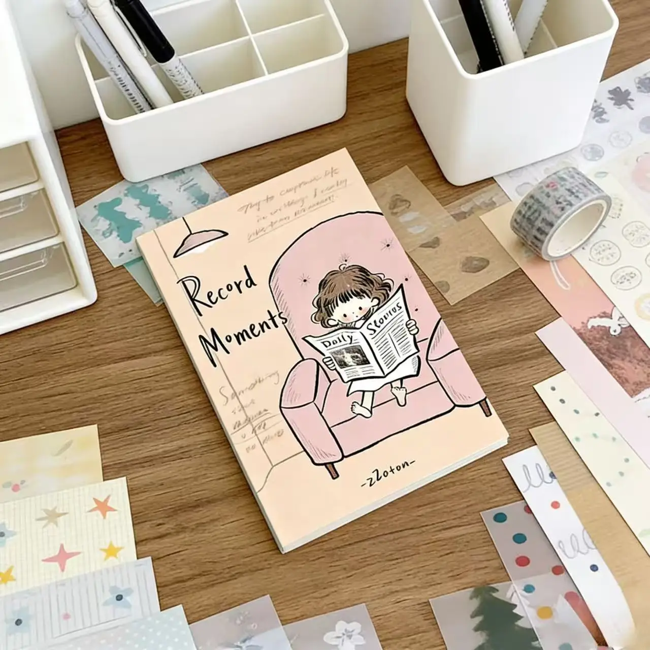 Korean Cute Notepad Thick Paper Ins Aesthetic Notebook Portable Student Stationery Gift Planner Diary Journal Korean Notebook