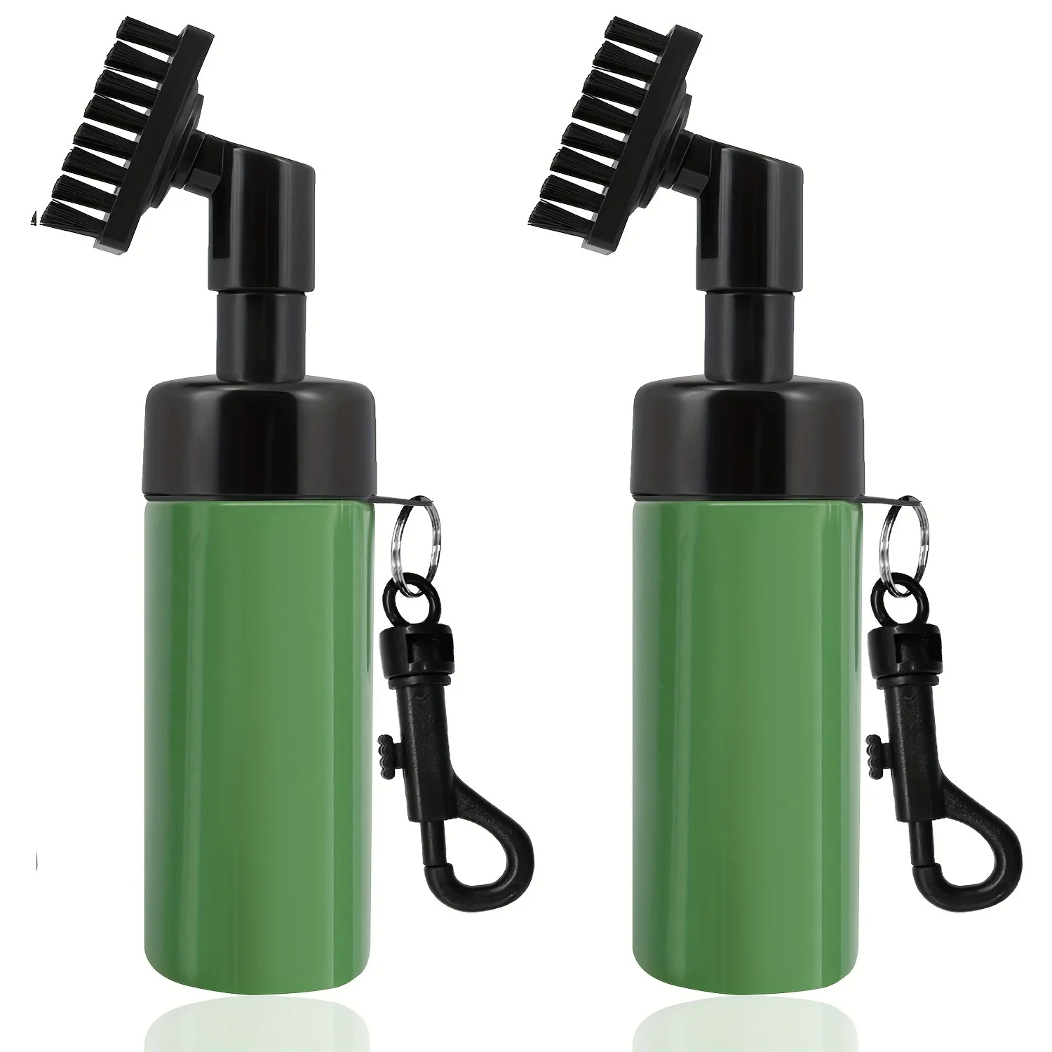 2pcs Golf Club Cleaner Brush Combo with Squeeze Water Bottle, Stiff Nylon Bristles Groove Brush