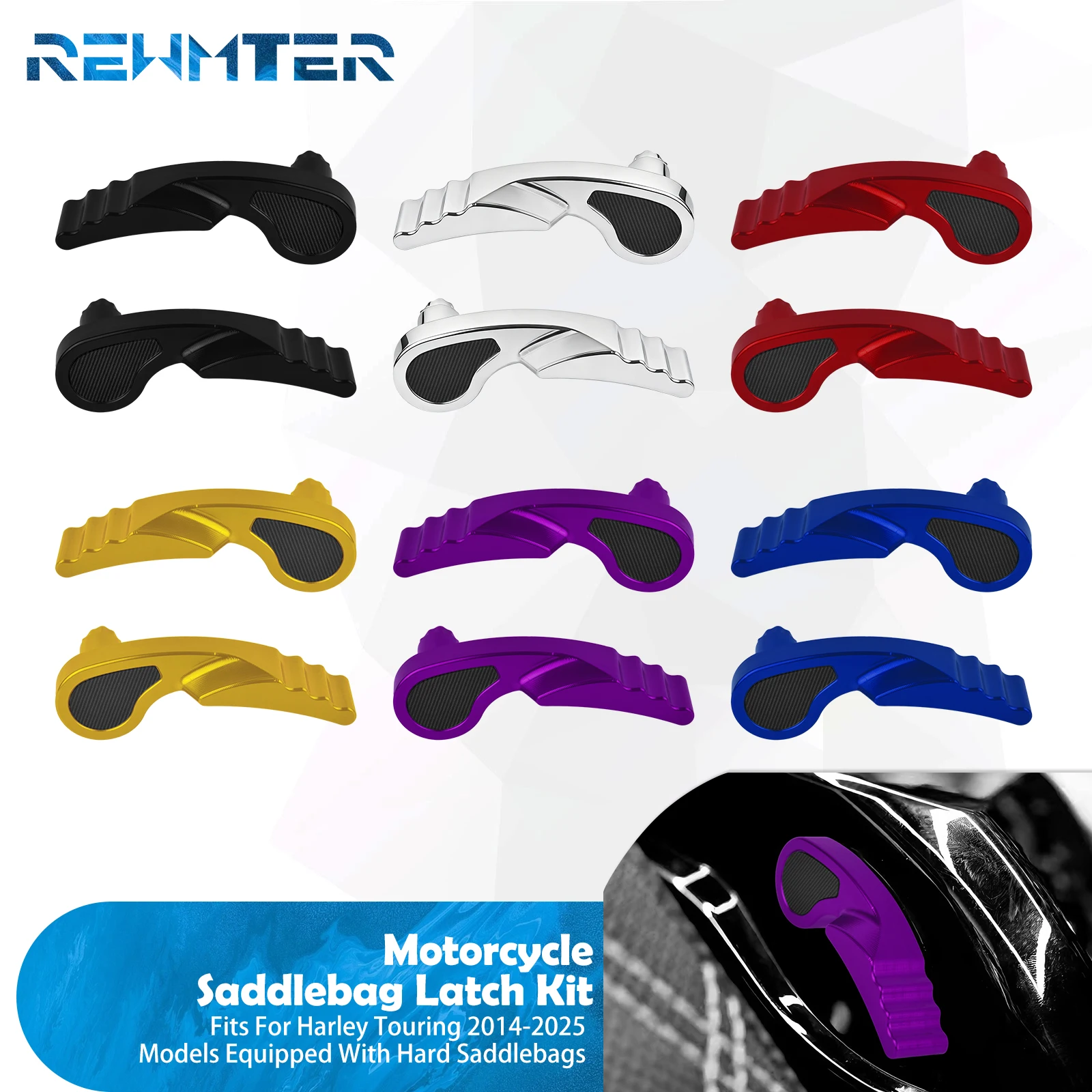 

Комплект защелок для мотоциклетных седельных сумок, подъемники для Harley Touring Road King Street Electra Glide FLHTK FLTR 2014-2025