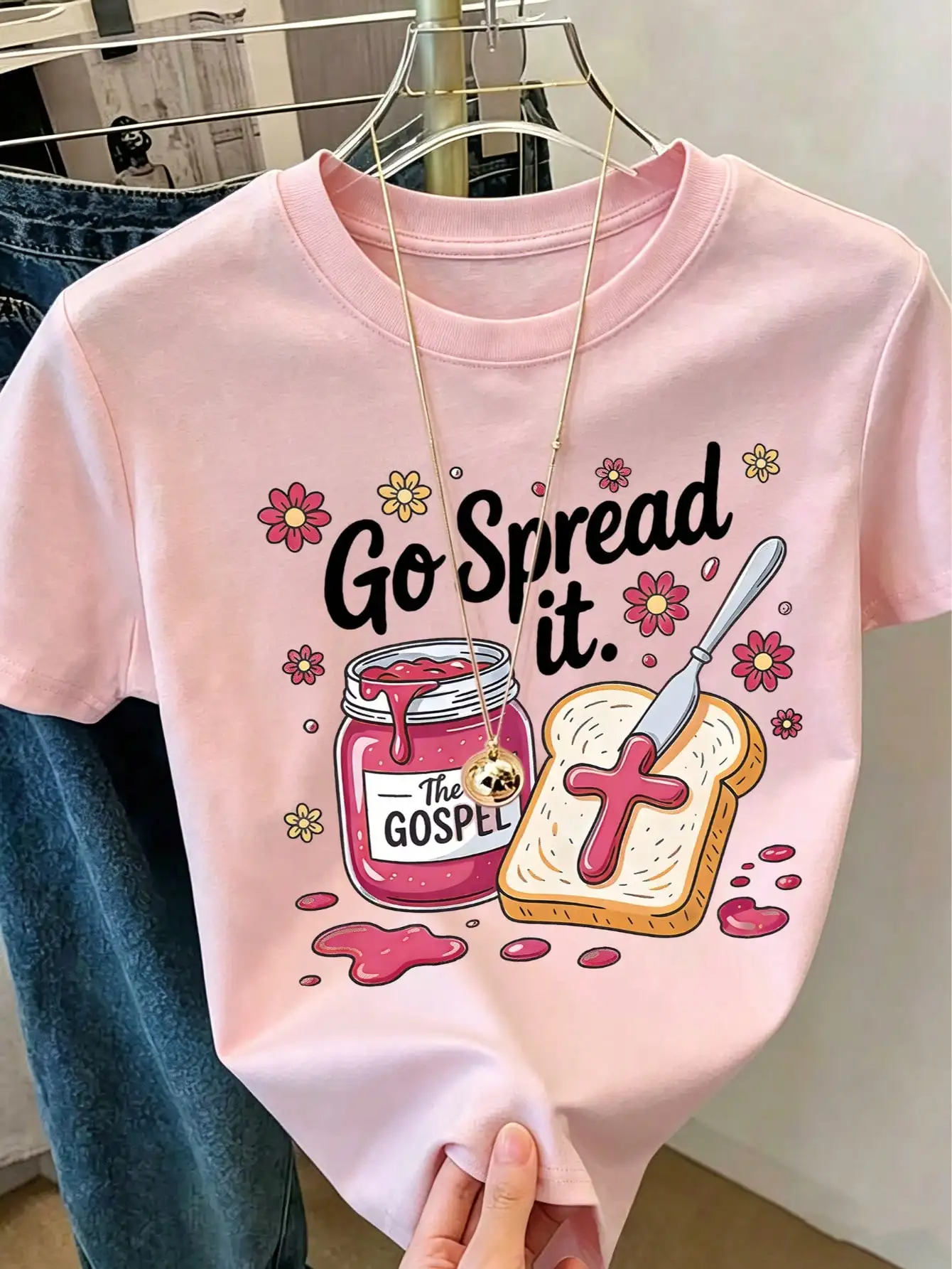 [Cotton T-Shirt]Tween Girl One-Piece Printed Pullover Short-Sleeve T-Shirt, Suitable For Students And Young Children, Summer Outfit Tops For Kids