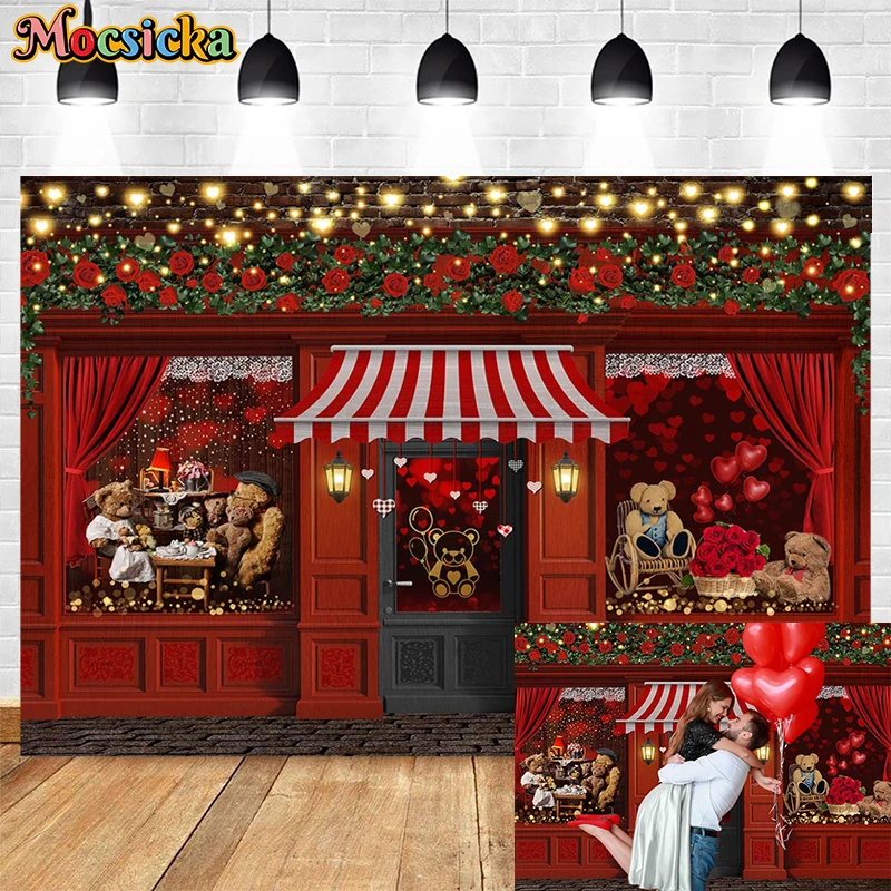 Mocsicka – arrière-plan de photographie pour la saint-valentin du 14 février, accessoires de décoration de mariage, doux rideaux de Studio Photo