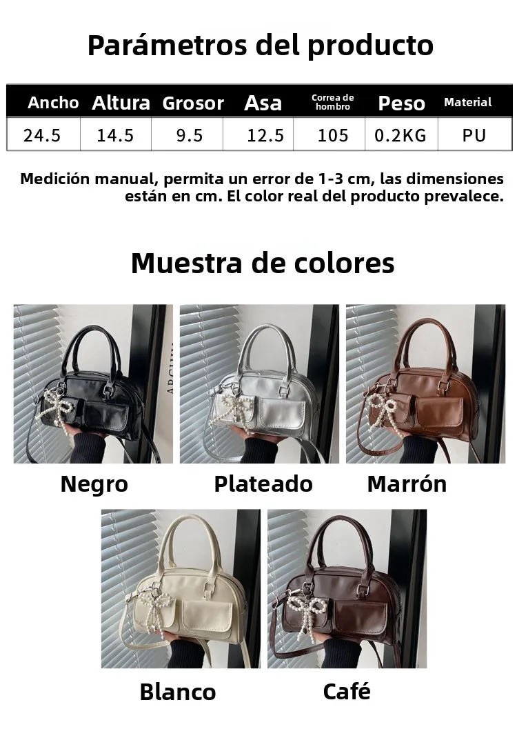 Bolso de Gran Capacidad para Viajes, Nuevo Estilo Invierno 2025, Bolso de Hombro/Axilar, Alto Valor Estético, Bolso Boston/Bo...