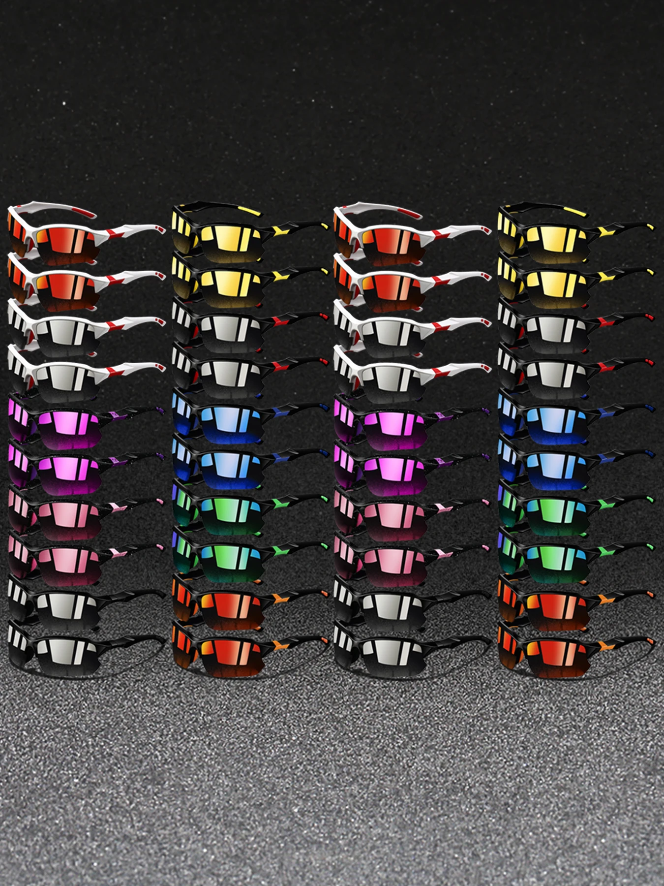 AliExpress SNQP 40 PCS Fashion Vintage Half Frame Fishing Cycling Sports Sunglasses Men Women Running Mountainering Sun Glasses UV400 Eyewear