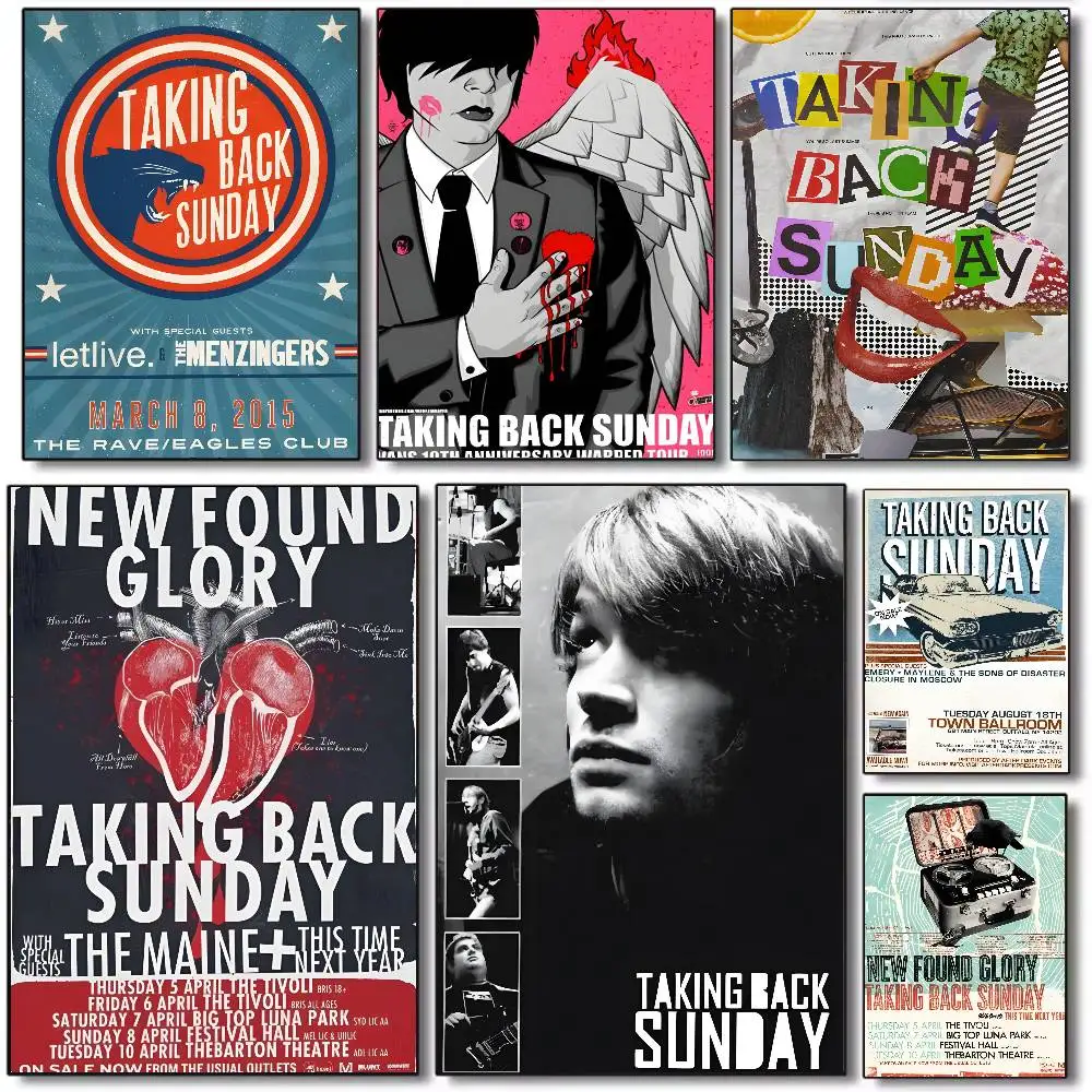 band punk T-Taking Back Sunday poster Art HD canvas advanced aesthetic Printing Paper Wall Art for Living Room Home Decor
