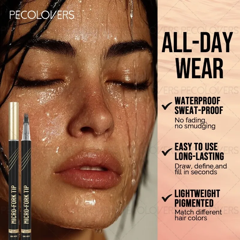 Four-pronged Eyebrow Pencil, Multi-color Options, Fills The Gaps in The Eyebrows, Makes The Roots Clear, Eyebrow Cosmetics