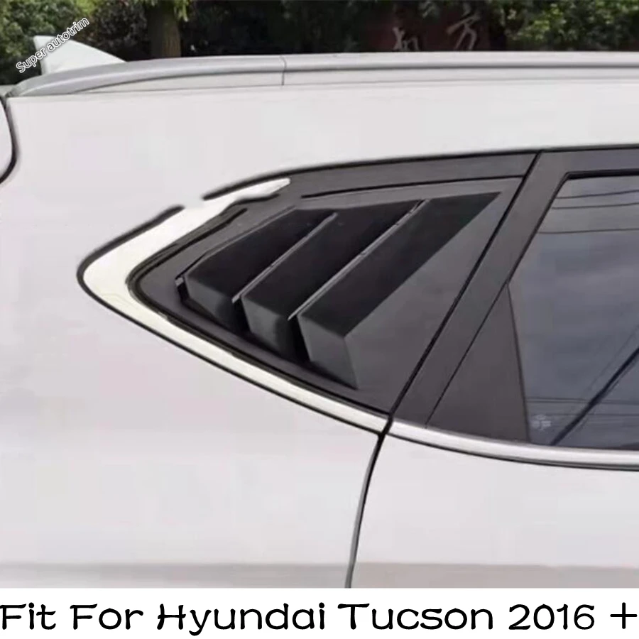 

Car Styling Rear Window Side Vent Shutter Louver Trim Cover 2PCS Fit For Hyundai Tucson 2016 - 2020 Carbon Fiber Look Exterior