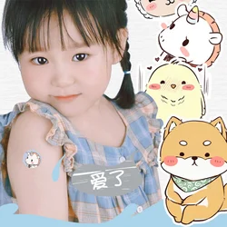 120Pcs Waterproof Band Aid Round Sticker Adhesive Plaster Bandages Cartoon Patterned Mini Pinhole Wound Patch Tape for Children