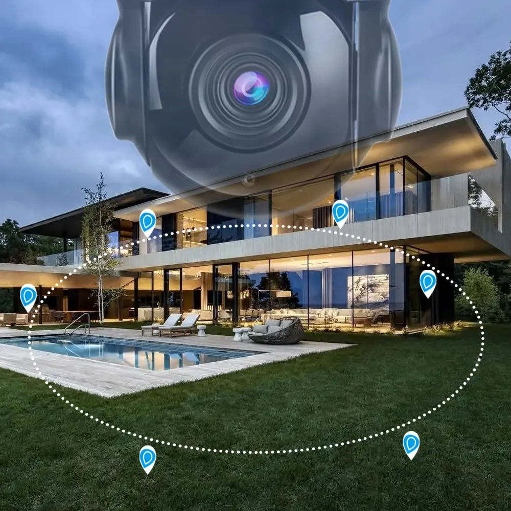 Camhipro 4K 8MP SO-NY415 Telecamera IP di sicurezza wireless Wifi PTZ Dome Zoom 30X Tracciamento umano automatico Impermeabile Audio bidirezionale IR 80m