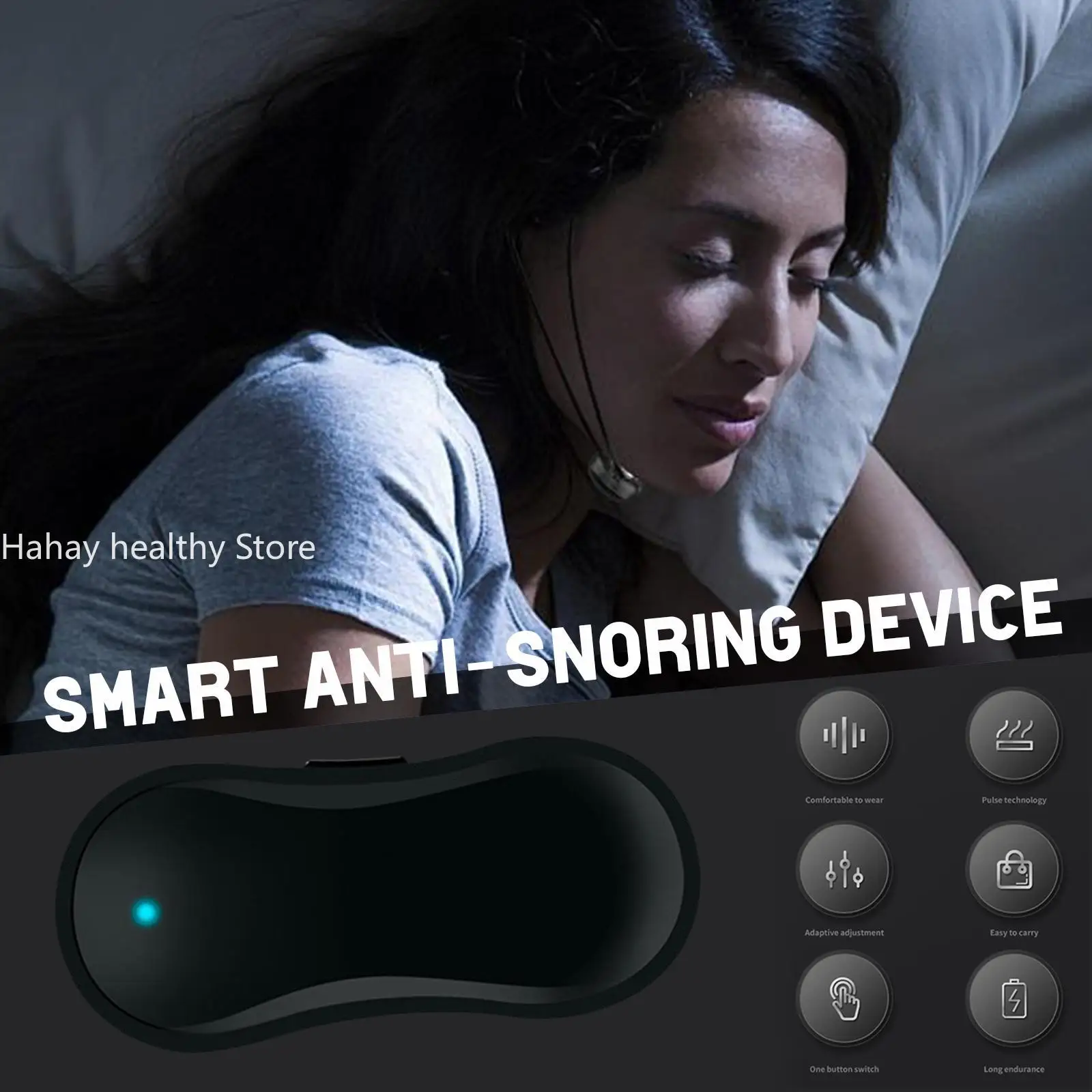 New Smart Anti Snoring Device Portable USB Noise Reduction Muscle Stimulator Improve Sleeping Well Health Care