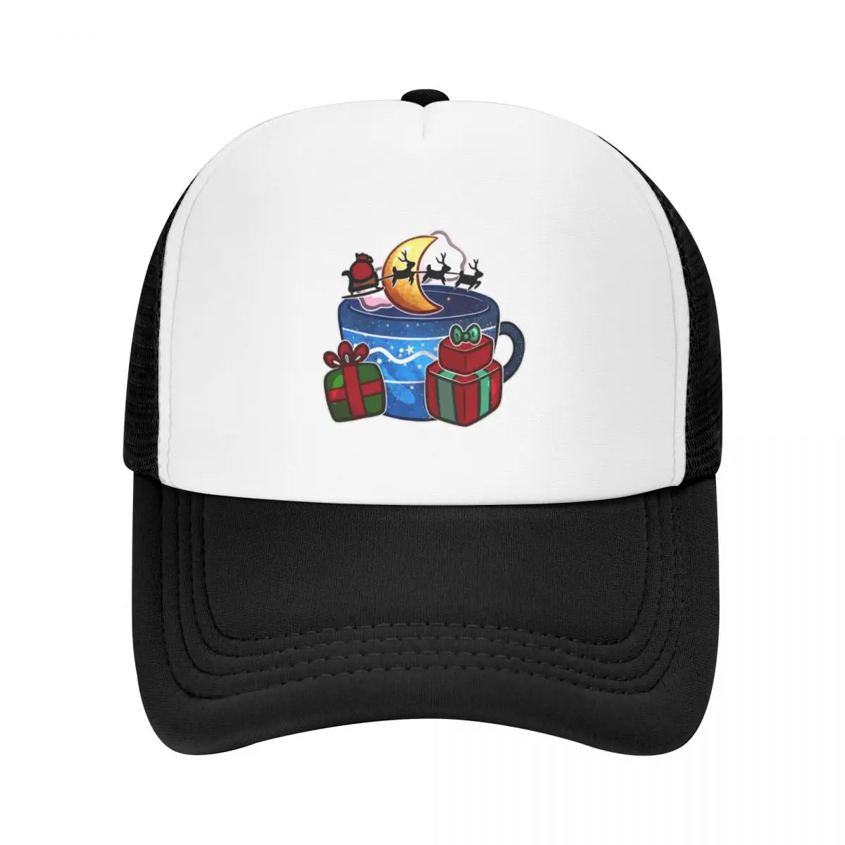 

Christmas Eve Night Teacup Baseball Cap Hip Hop cute Vintage Hood Luxury Woman Men's