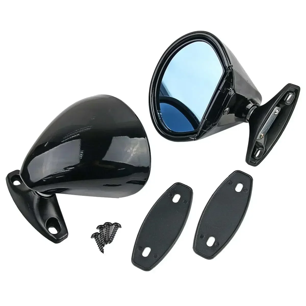 New Pair Black Universal Retro Car Mirrors Rear View Mirror Side Door Wing Mirror Car Rearview Mirror For Benz For BMW For Ford