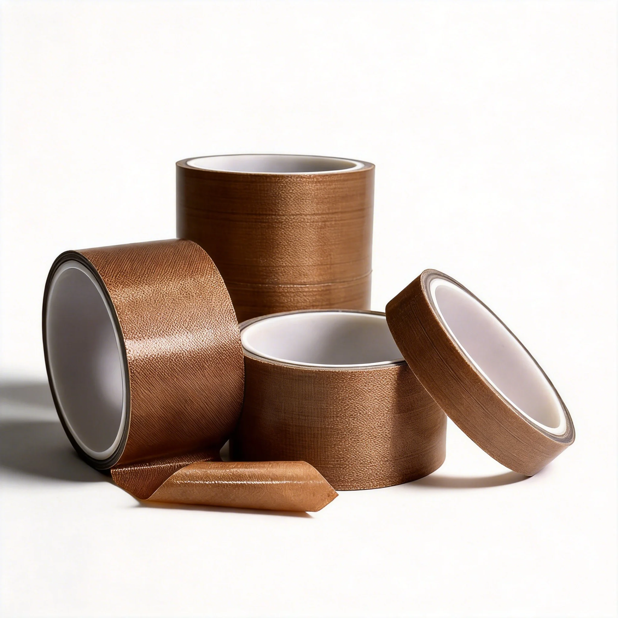 5 Pack PTFE Coated Fiberglass Tape 50mm x 10m Heat Resistant Non Adhesive Surface Tape for Sealing Machine Industrial Use