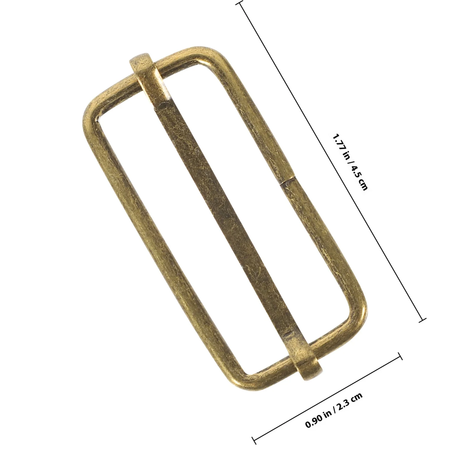 100pcs Japanese Bronze Roller Pin Buckles Slide Square Metal Strap Adjuster For Handbag Backpack Luggage Harness Collar