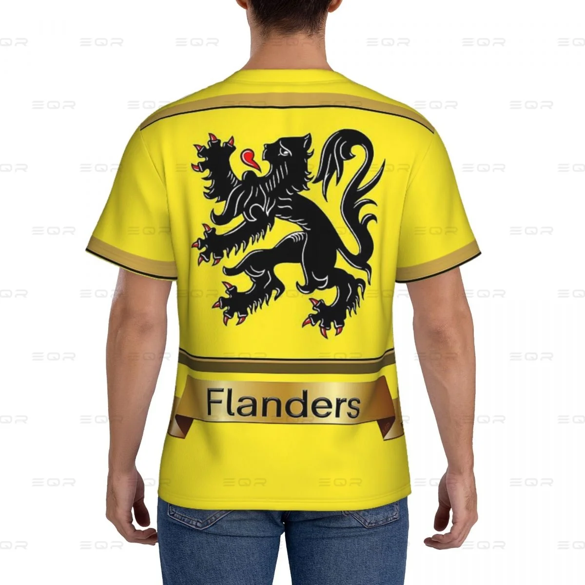 Tour Of Flanders Flag Ronde Van Vlaanderen Merch Super Soft Men's round neck T-shirtModernNovelty all the year round Gift