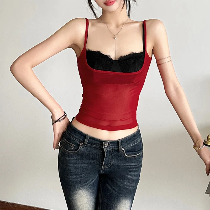 

2025 Summer New Women's Fashion Solid Color Slim Street Style Fashion Strap Backless Top