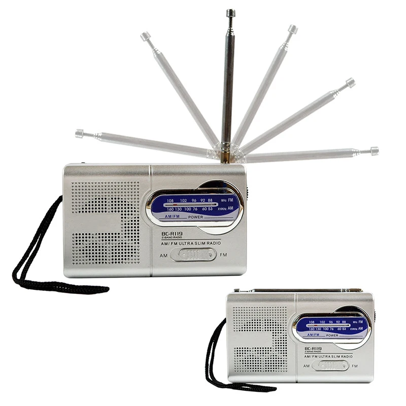 Antenna telescopica Radio Am Fm a canale intero in metallo a 4 sezioni da 62cm Antenna rotante a 360 gradi Aeial