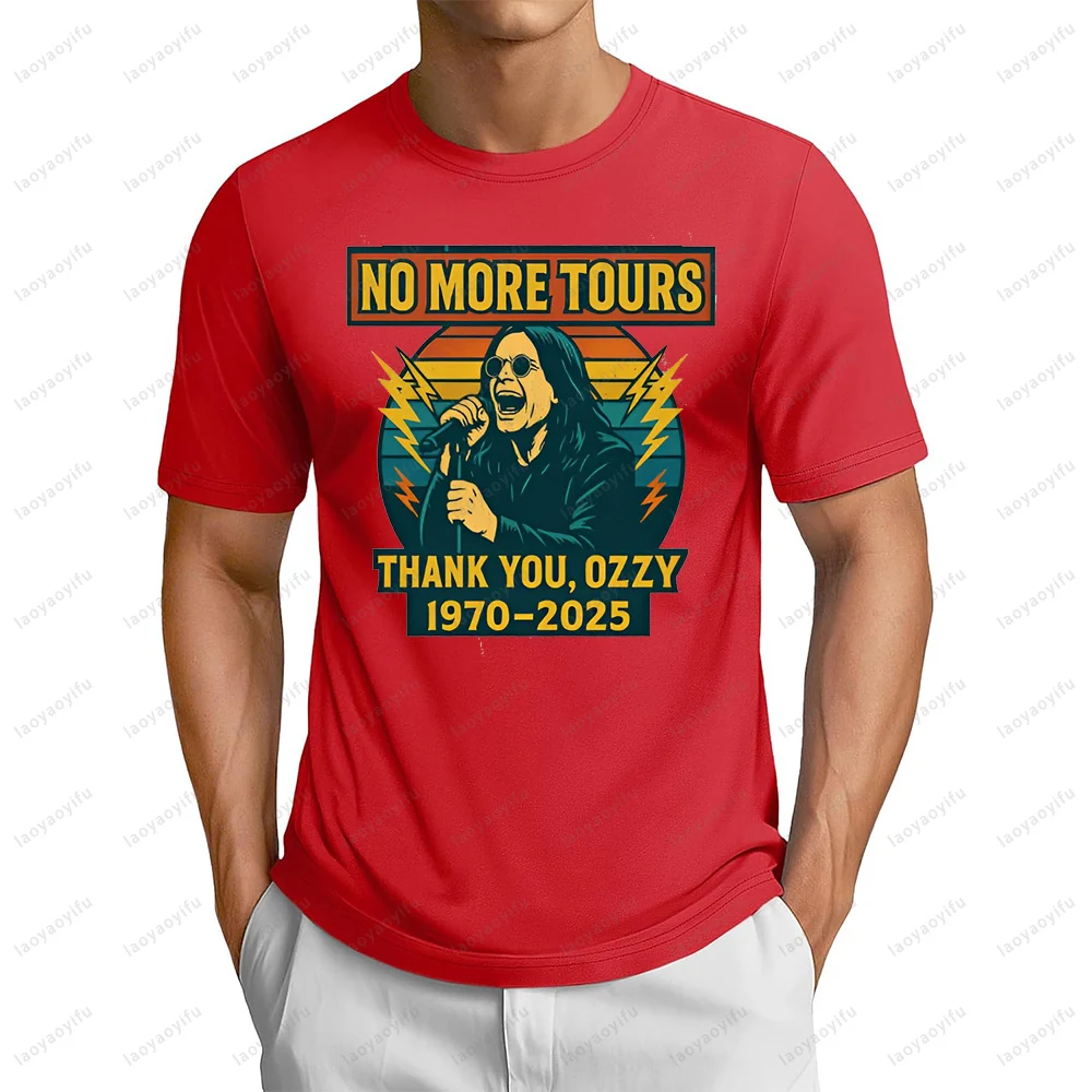 

Футболка No More Tours Thank You RIP Ozzy Osbourne для фанатов, винтажная летняя повседневная модная удобная мягкая мужская и женская футболка с рисунком
