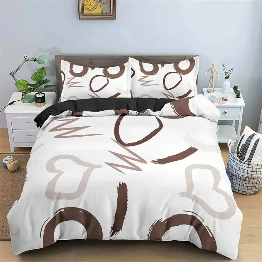 Fashion Geometric Trapezoid Printed Duvet Cover,Simple Modern Geometric Bedding Set, Single Double Bed Quilt Cover And Pillowcas