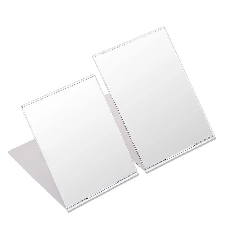 Nowe Aluminiowe Składane Przenośne Lustro Ręczne Przenośne Mini Lustro do Rzęs Kieszonkowe Składane Kompaktowe Narzędzia Kosmetyczne HUAZJ12