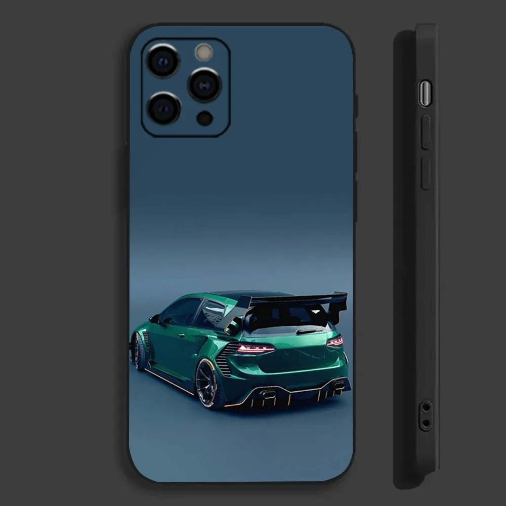 Sports Car G-Golf GTi Phone Case For Apple iPhone 15,14,13,12,11,Pro,X,XS,Max,XR,Plus,Mini Soft Black Cover