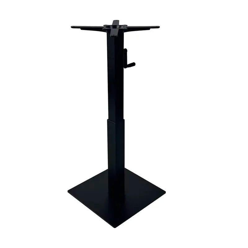 Outdoor Black Cast Iron Square Coffee Table Base