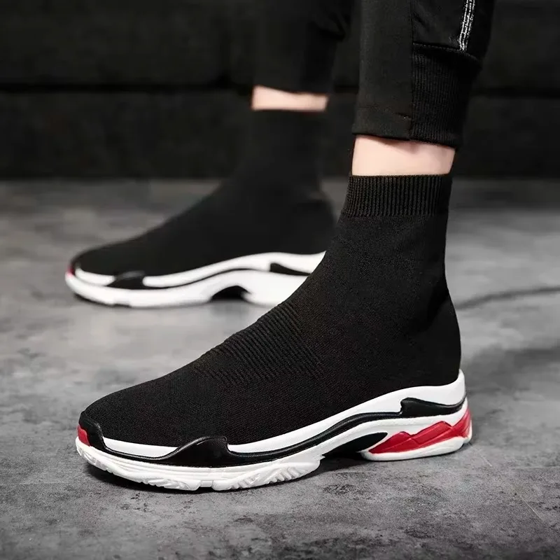 Men Sneakers Men All Brands Tennis Loafers Shoes Man Tide Women Elastic Socks Mens Shoes Fashion Casual Shoes for Men
