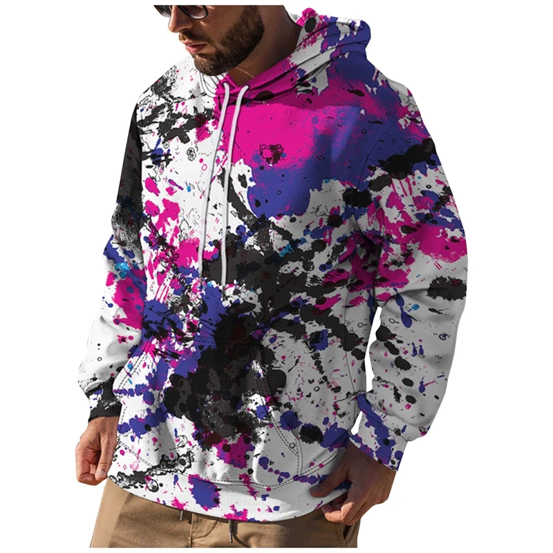 3D printed hoodies Colorful graffiti for men and women, casual hip hop hoodies, popular printing everywhere, spring and fall