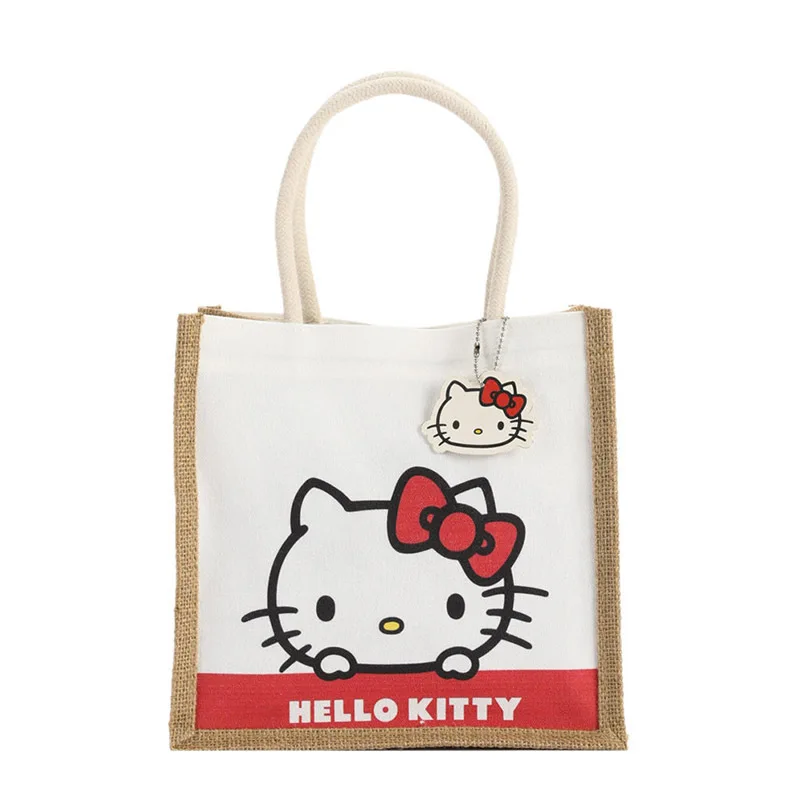 San veous-Sac à main en toile Kulomi Melody pour filles, joli sac à main de dessin animé, sac à main polyvalent, petit, frais, nouveau