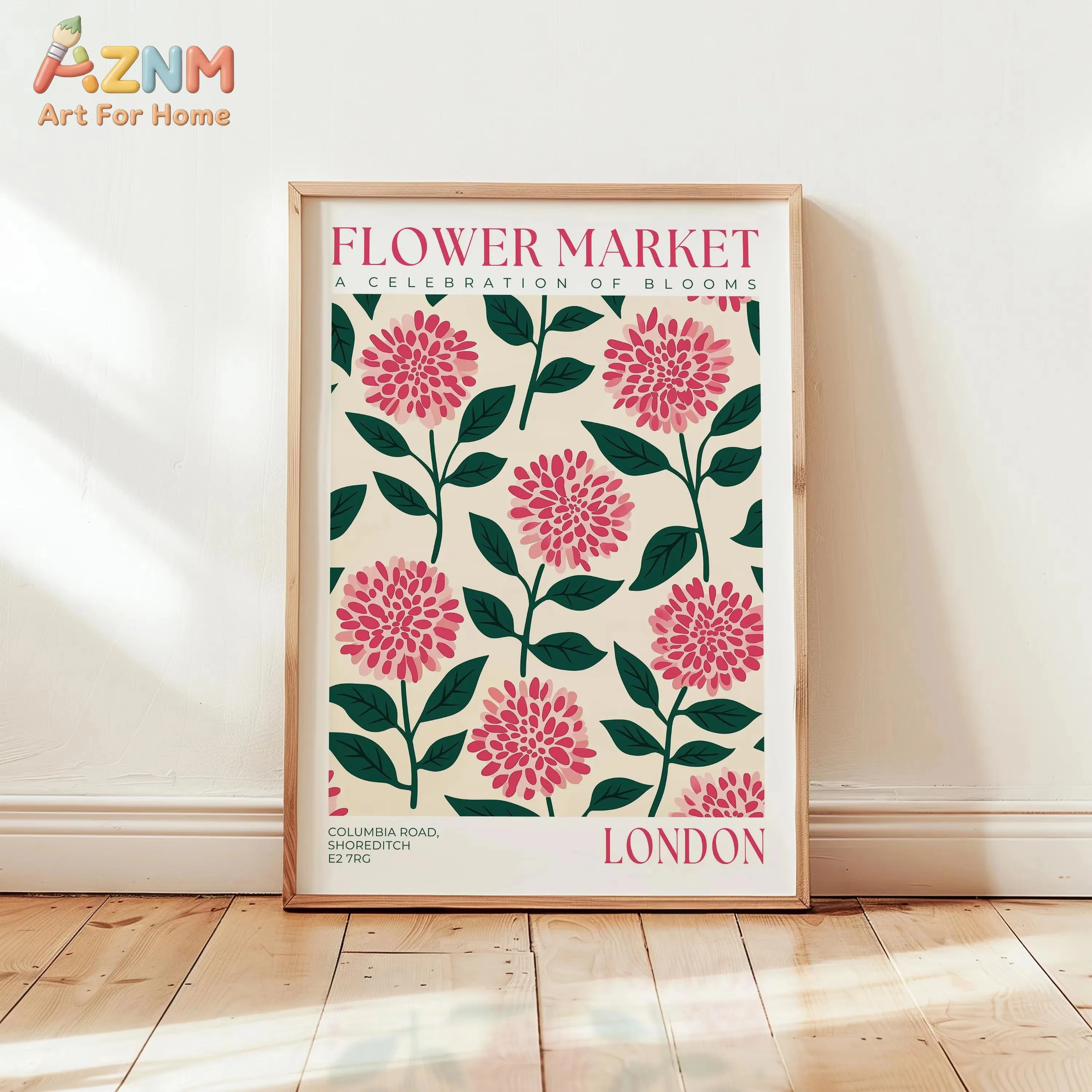Nordic Art Floral  Abstract Flower Market Plant Exhibition Posters and Prints Canvas Print Wall Art Painting Home Room Decor