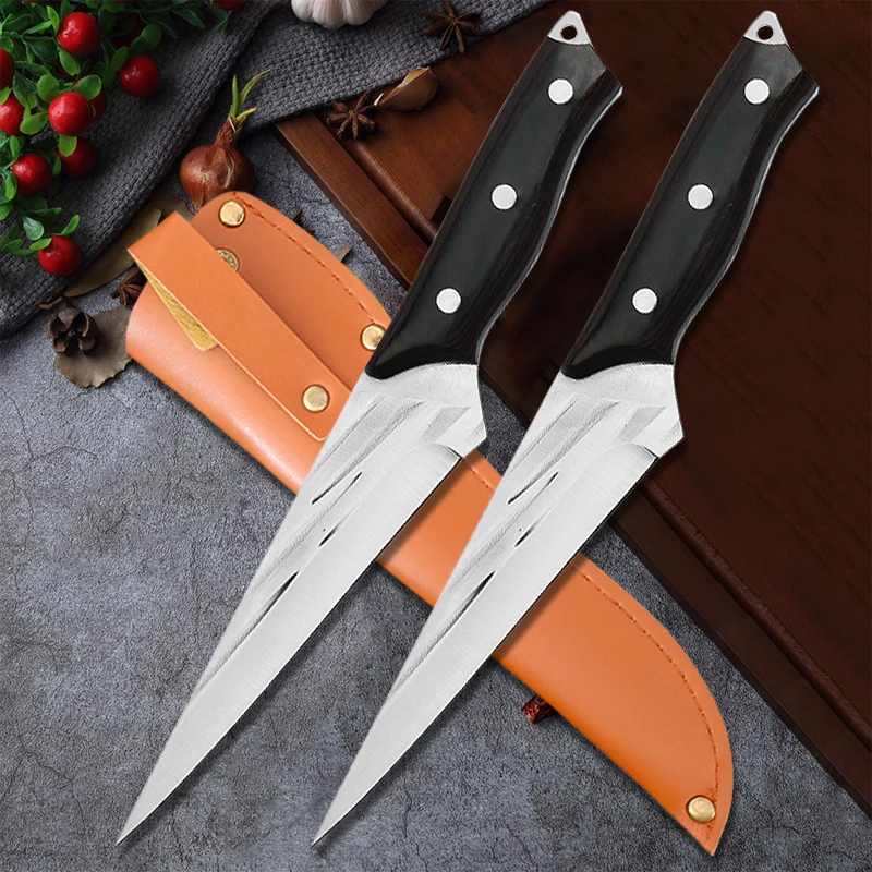 

Forged Stainless Steel Butcher Knife Kitchen Boning Chef Slicing Meat Cleaver Outdoors barbecue Fishing Knife Tools