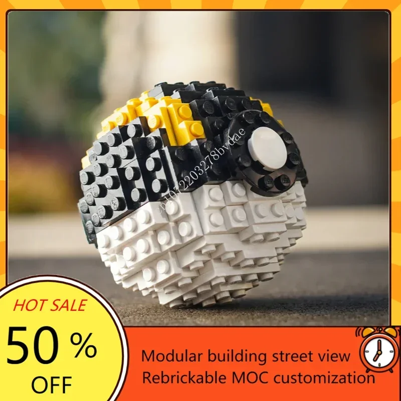 MOC ชีวิตขนาดประติมากรรม Series พ็อกเก็ตทรงกลม Mega รูปที่กําหนดเองปริศนา DIY สร้างสรรค์การศึกษาประกอบของเล่นเด็กของขวัญ