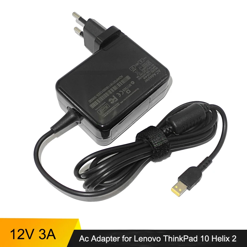 12V 3A Adapter Charger for Lenovo ThinkPad 10 Helix 2 4X20E75066 TP00064A Ac Power Adapter Travel Portable Tablet Charger