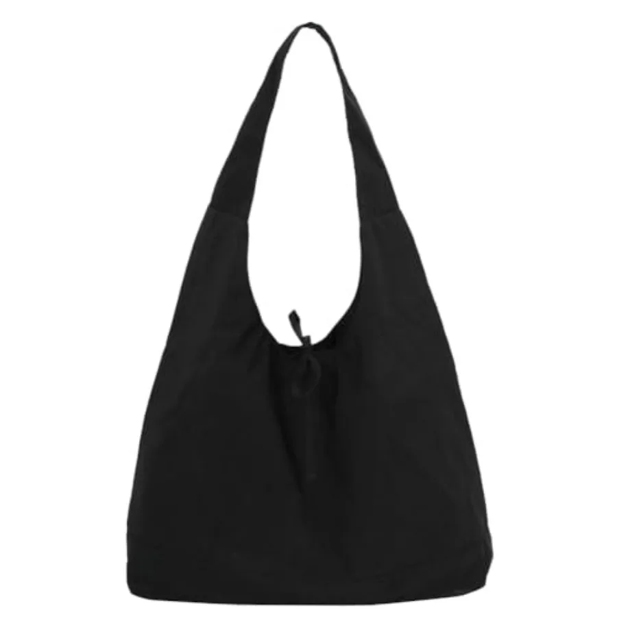 

Slouchy Nylon Tote Bag Solid Color Hobo Bags Large Capacity Crossbody Shoulder Bag Satchel College Travel Tote Handbag 2026