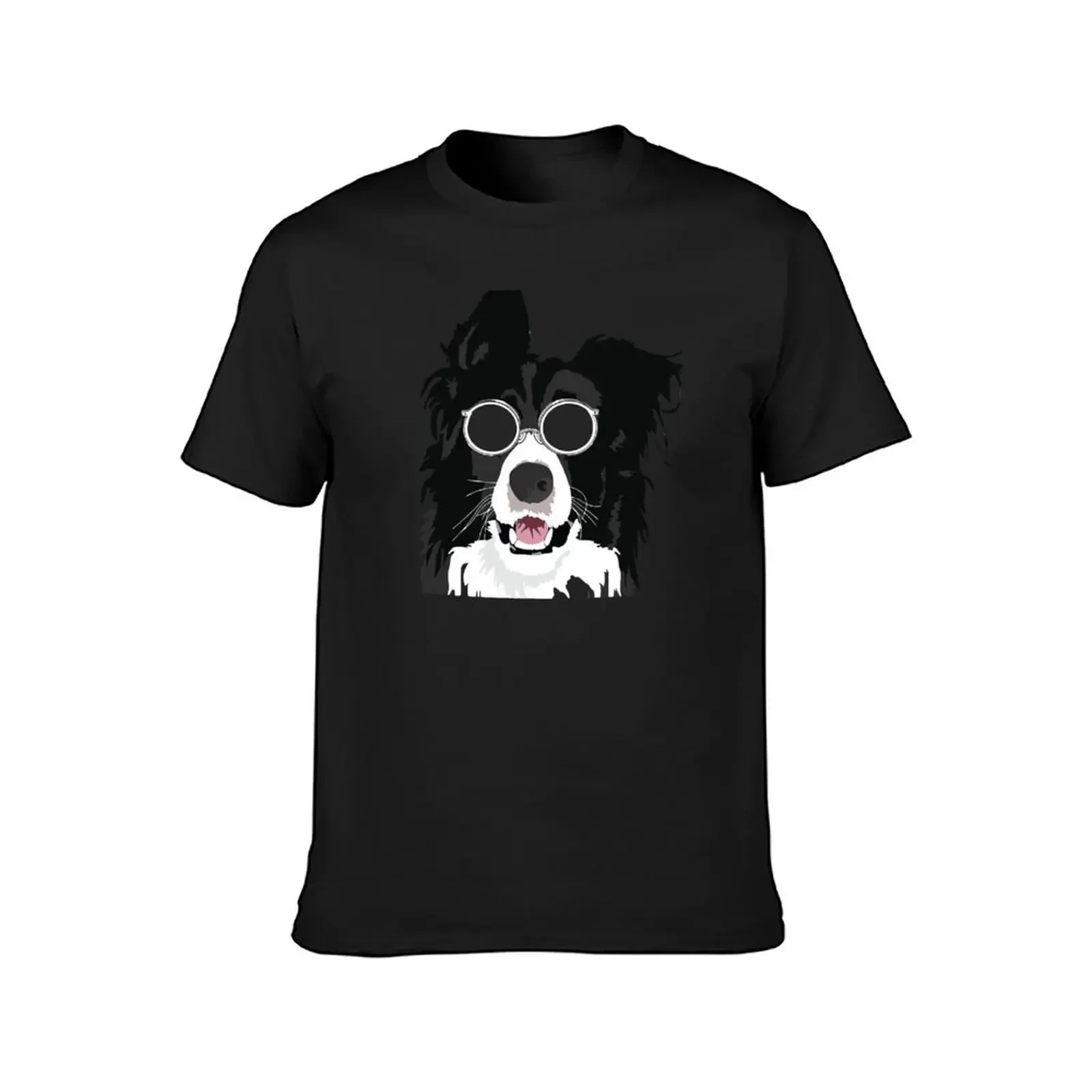 Funny Border Collie Outdoor Sunglasses Dog Lover Gift T-Shirt for a boy Louboutins street wear tees clothes for men