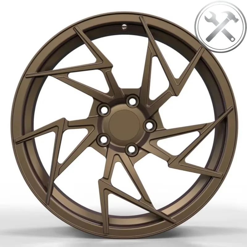 

5x120 Bronze Rally Forged Wheels 5x112 21 Inch Two Piece Family Car Modified Alloy Rims