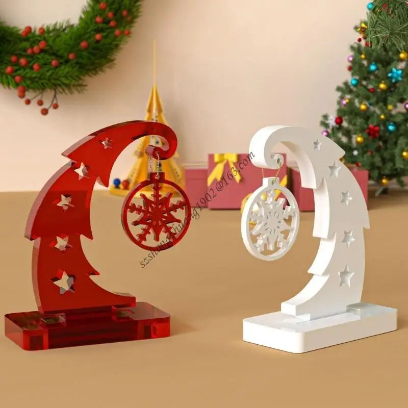 

Q6RB Clear Silicone Christmas Tree Mould Featuring Snowflake Designs For Resin Art Craft Decoration