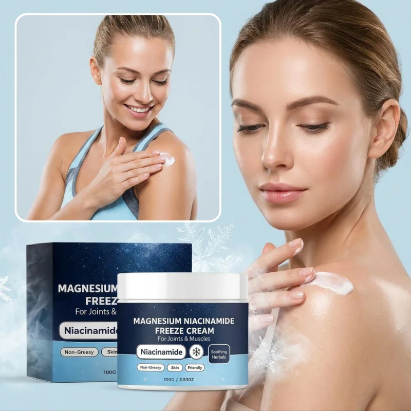Cooling Body Lotion For Summer Soothing Herbal Magnesium Niacinamide Freeze Cream Body Care Cream for Joint and Muscle Use