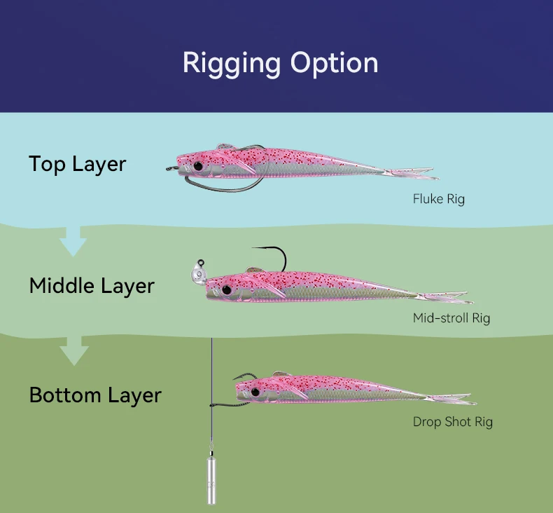 Kingdom Sinking Buckle Wings Soft Lure 100mm 4.2g Drop Shot Rig Soft Swimbait Split Tail für Bass, Forelle, Hecht, Zander, Pesca – Detail 7