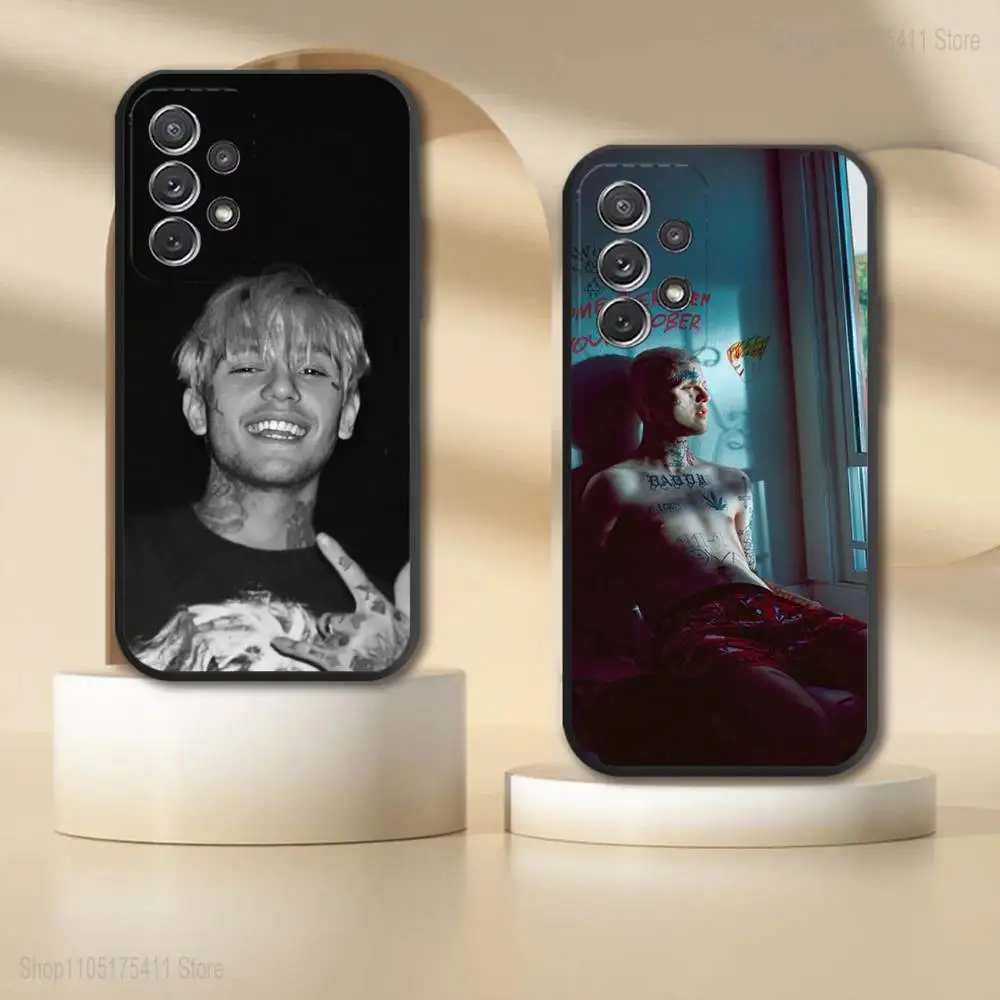 

L-Lil P-Peep Star Shopping Phone Case For Samsung S 25,24,23,22,30,21,10,9,Ultra,Plus,Lite,FE,4,5G Black Soft Case