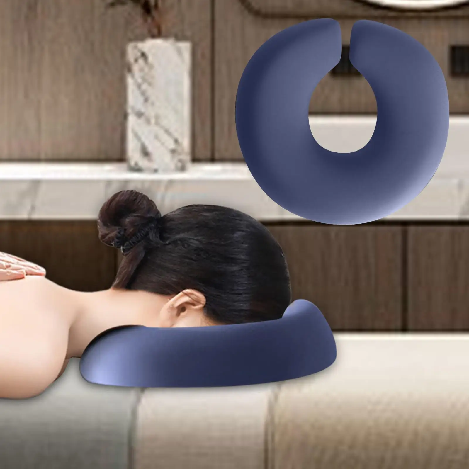 Face Down Pillow for Sleeping Ergonomic Comfort Universal Massage Bed Headrest for Office Home Beauty Salon Travel Plane