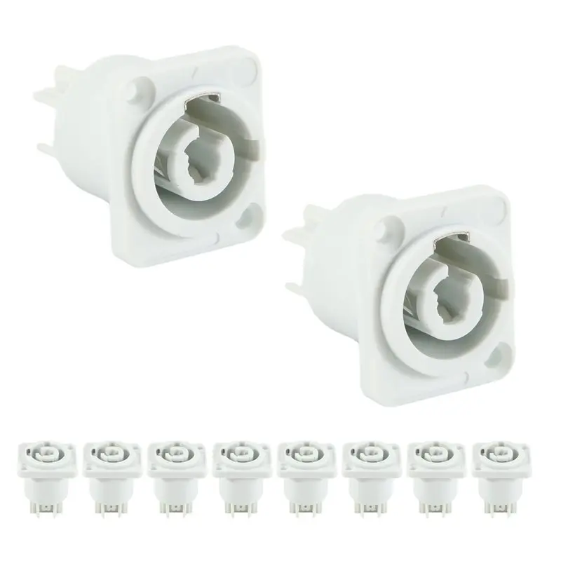 A93E-10PCS Powercon Connector 3 Pins 20A 250V Power Speaker Panel Socket Female For LED Screen Stage Lighting