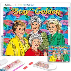 Diamond Painting The TV Show Golden Girls Diamond Mosaic Art for Adults Full Drill Rhinestones Paint with Diamond Home Decor