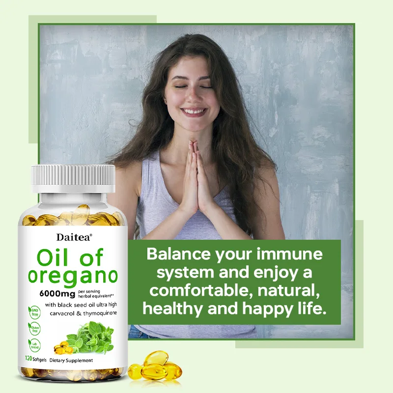 زيت الأوريجانو كبسولات هلامية - يعزز صحة الهضم والأمعاء، وتوازن نباتات الأمعاء، والدورة الدموية، وجهاز المناعة #5